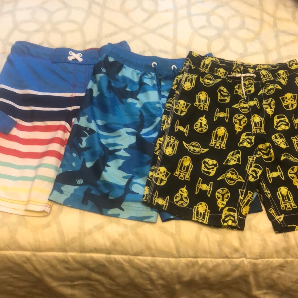 Lot of 3 pairs, Boys Swim Trunks, sz Lg..Star Wars